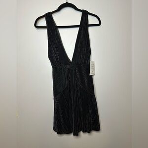 Free People NWT black mini dress size 0
